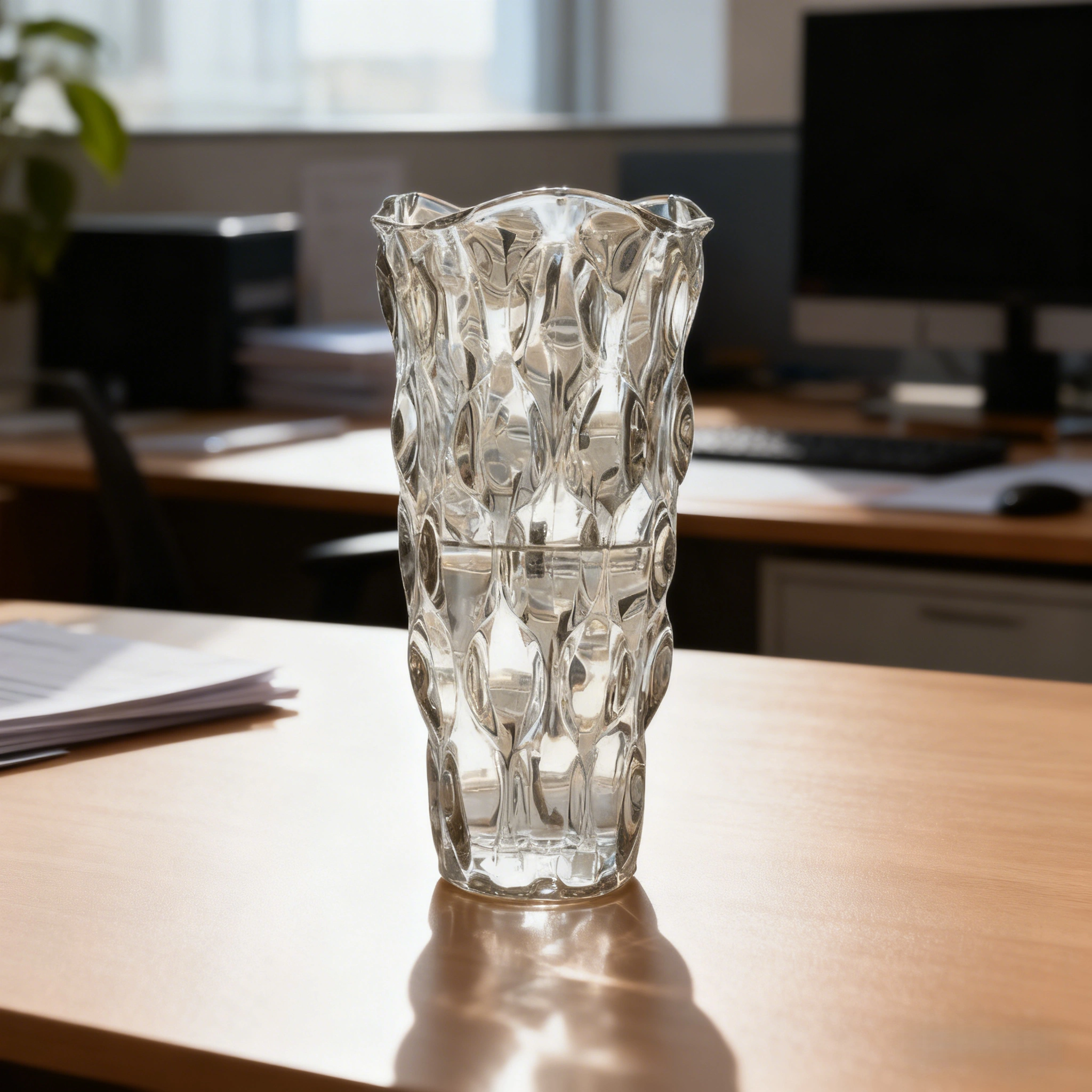Longan Clear Crystal Glass Decorative Vase - Image 3