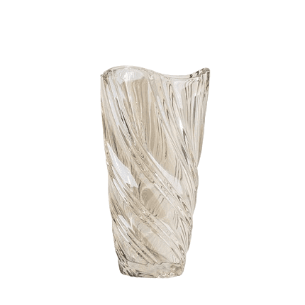 Champagne Crystal Glass Decorative Vase