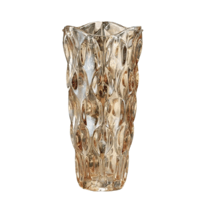 Longan Amber Crystal Glass Decorative Vase