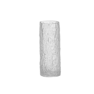 Thickened Rock Texture Clear Glacier Glass Vase